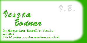 veszta bodnar business card